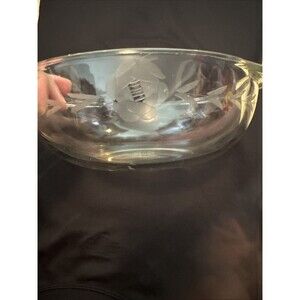 Pyrex 023 Clear 2.5 B-S Round Bowl USA T.M. REG Quart Baking Dish NO Lid Etched